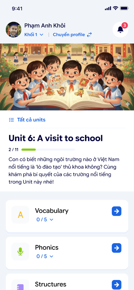 Màn hình ParrotEdu