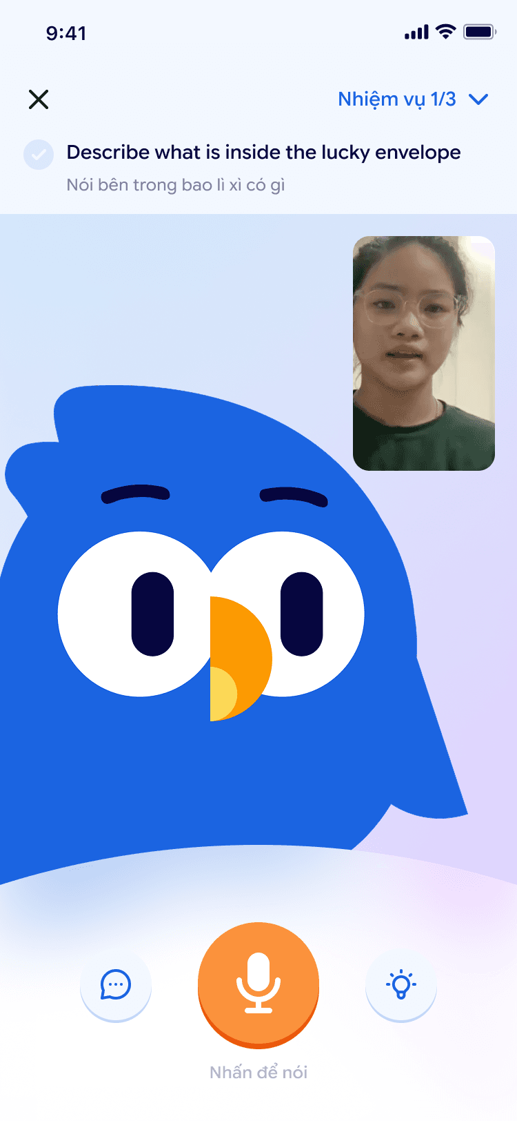 Vận dụng phản xạ qua Video Call ngắn
