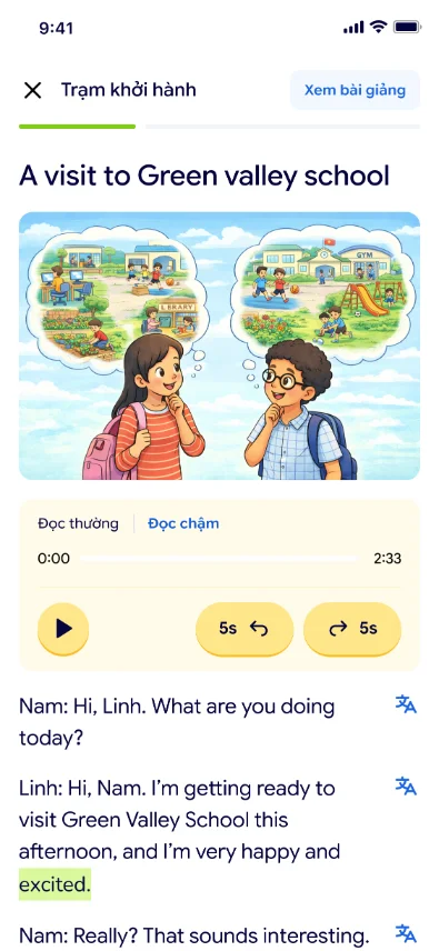 Con học vui, tiến bộ mỗi ngày