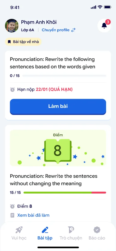 Làm bài tập tiện lợi, nhận ngay kết quả chi tiết